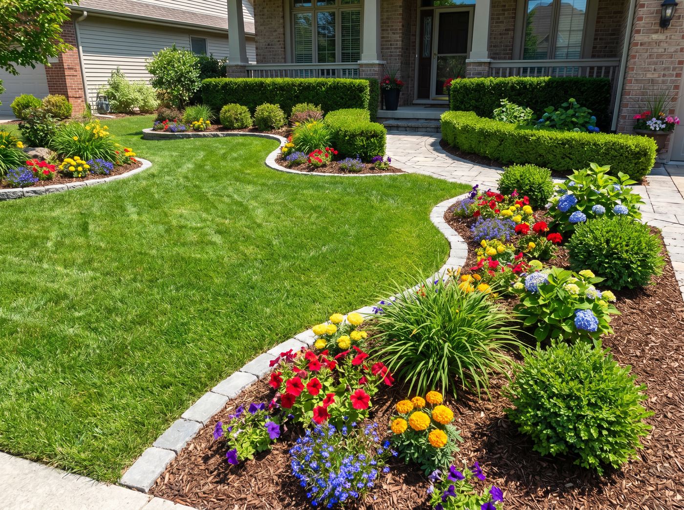 Front yard after landscaping